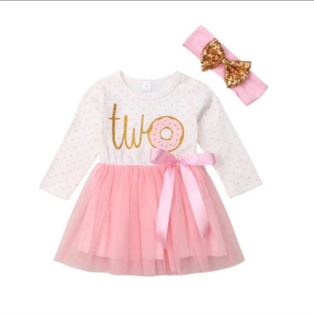Birthday Girls Tutu dress 2nd‎ Birthday Headband Size 24 months